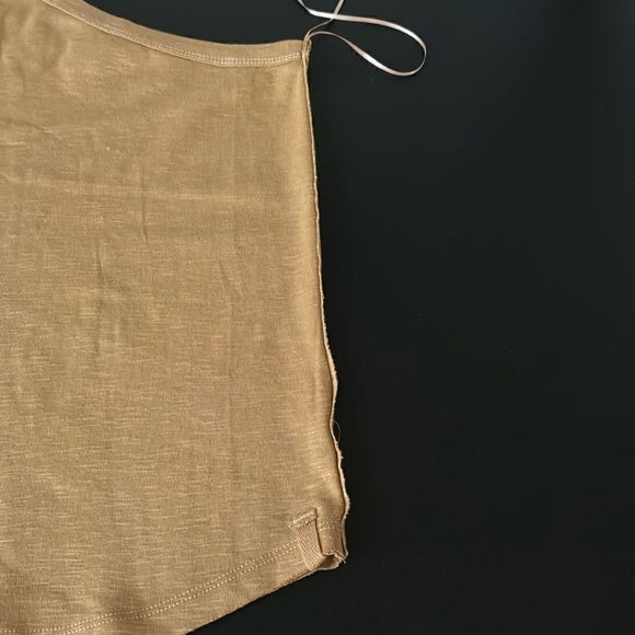 NWOT Free People One Way or Another One Shoulder Cotton Tank Brown Flirty M Chic - Picture 7 of 12